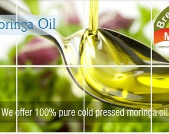 100% First Cold Pressed Moringa Seed Oil - 50 Percent of Profit Feeds the Poor