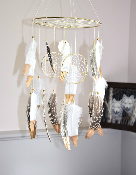 Baby Mobile Boho Baby Mobile Dream Catcher Mobile New Baby
