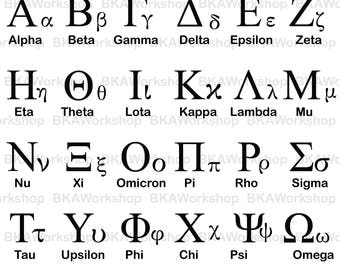 Alpha Beta Greek , List of Greek letters and math symbols – CAJMIL