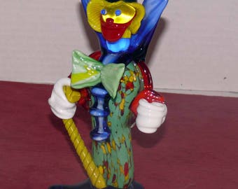 Murano Italian Blown Glass Clown