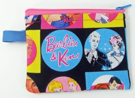 Retro Barbie credit card case change purse business card