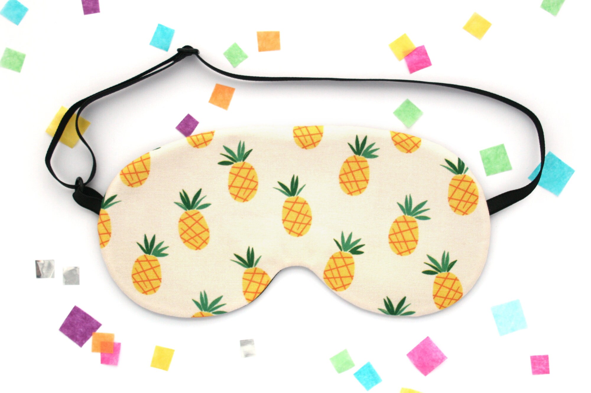 Pineapple Sleep Mask Tropical Eye Mask Fruit Fabric Silk