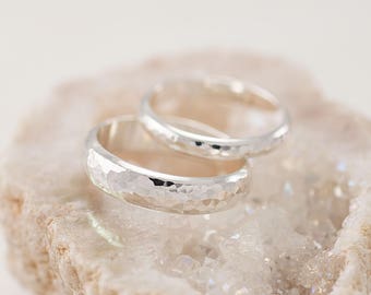 wedding band set hammered wedding rings silver wedding rings sterling silver wedding bands - Sterling Silver Wedding Ring wedding band set hammered wedding rings silver wedding rings sterling silver wedding bands - Sterling Silver Wedding Ring