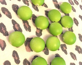 Supplies - Lot of Lime Green Plastic Beads - Quantity 13