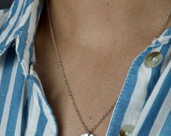 Silver Circle Necklace, Hammered Medallion Necklace Disc, Layering Jewelry, Disk Silver Hammered Stackable Necklace, Simple Set of Necklaces