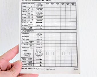 yahtzee sheets etsy