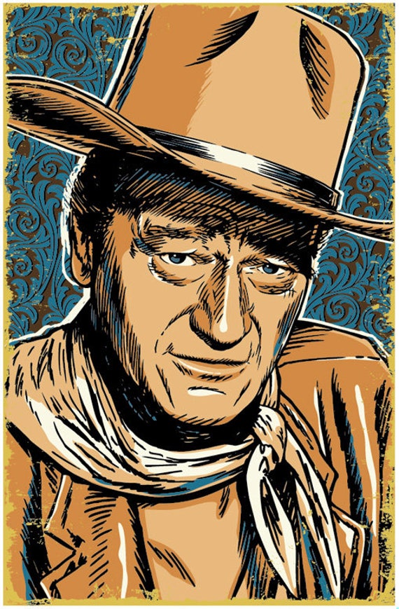 John Wayne John Wayne poster John Wayne wall art John Wayne