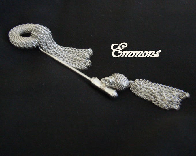 Vintage Emmons Tassel Silver Tone Stick Pin / Jewelry / Jewellery