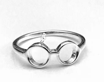 harry potter ring lightning ring glasses ring sterling silverring tree of life - Harry Potter Wedding Rings harry potter ring lightning ring glasses ring sterling silverring tree of life - Harry Potter Wedding Rings