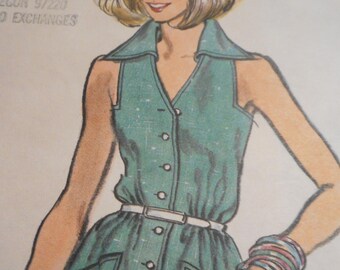 Vintage 1970's Vogue 8903 Dress Sewing Pattern Size 16 Bust 38