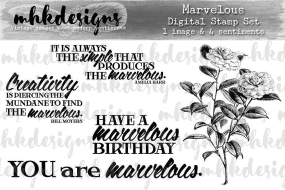 Marvelous Digital Stamp Set