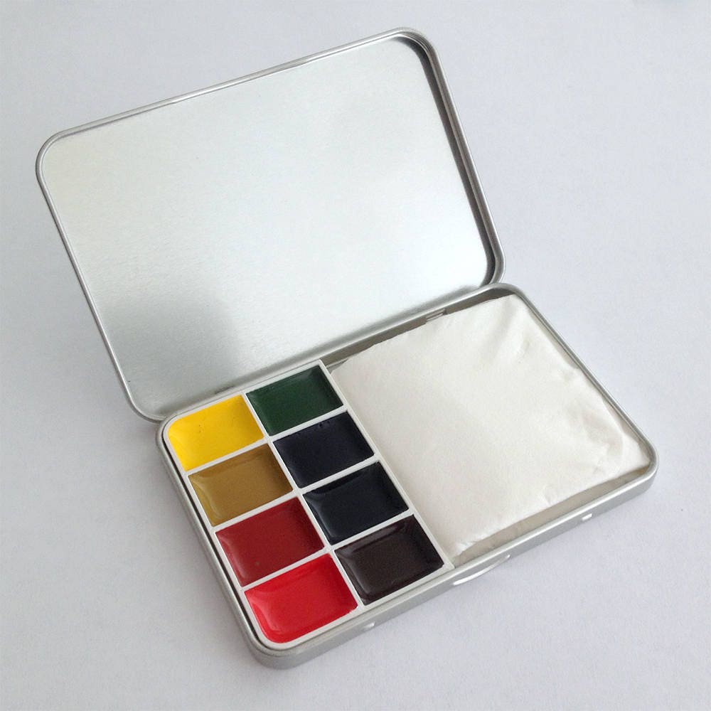 Aquarellkasten in Kreditkartengröße MIT oder OHNE Farben