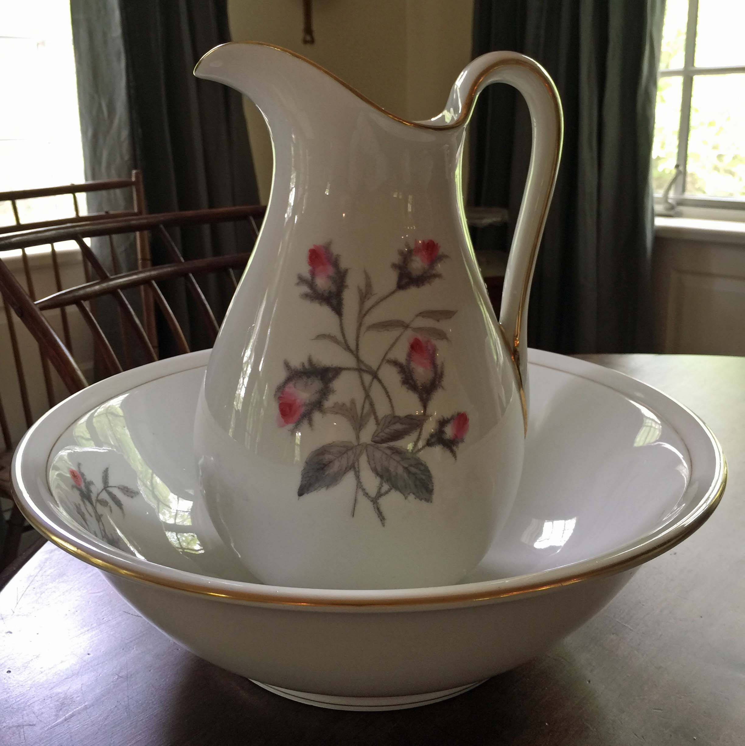 Antique Haviland Limoges Pitcher And Bowl Set Chamber Set
