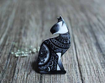 Black cat jewelry Black jewelry Black cat brooch black cat pin Elegant Jewelry|for|mom jewelry|for|girls jewelry|for|new mom|from|daughter
