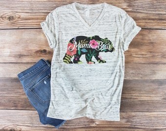 Mama Bear Shirt/ Pregnancy Announcement Shirt/ Maternity Shirt/ Mom Life Shirt/ Raising My Tribe Shirt/ Boho Shirt/ Momma Bear Shirt/ Custom