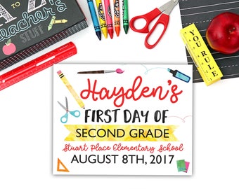 Instant Download | First Day of School Sign | Editable First Day of School | Back to School Sign | Back to School