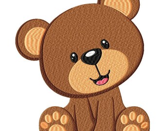 Teddy Bear Embroidery Design File .vip .vp3 .hus .pes .pec .jef .sew .xxx .csd .dst .exp .emd .10o .pcs .pcm and More. 3 Sizes