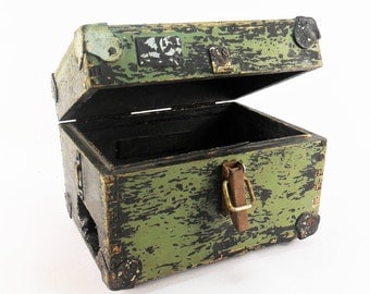 Military box Vintage Military Wooden Box Radio box Storage Container Steampunk Storage Industrial box Factory box Soviet Army Box Army Decor