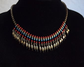 Vintage Ethnic Style Necklace,Colorful Necklace
