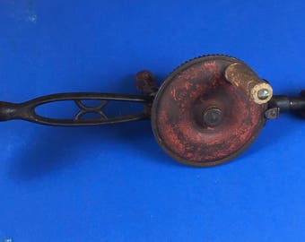 Antique hand crank shoulder drill