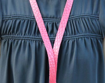 FREE SHIPPING Lanyard/Badge Holder - Red Leather