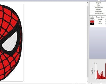 Marvel's Spiderman Face Embroidery Design