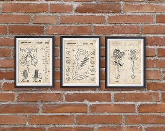 Patent Set of 3 Prints, Climbing Inventions, Climbing Patent, Rock Climbing Poster, Carabiner, CLimbing Harness, Climbing Gear, Climb Art