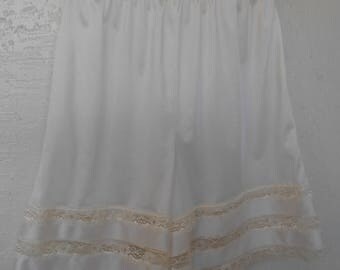 Pettipants Panty Panties Beige Knickers Vintage Bloomers Velrose Large