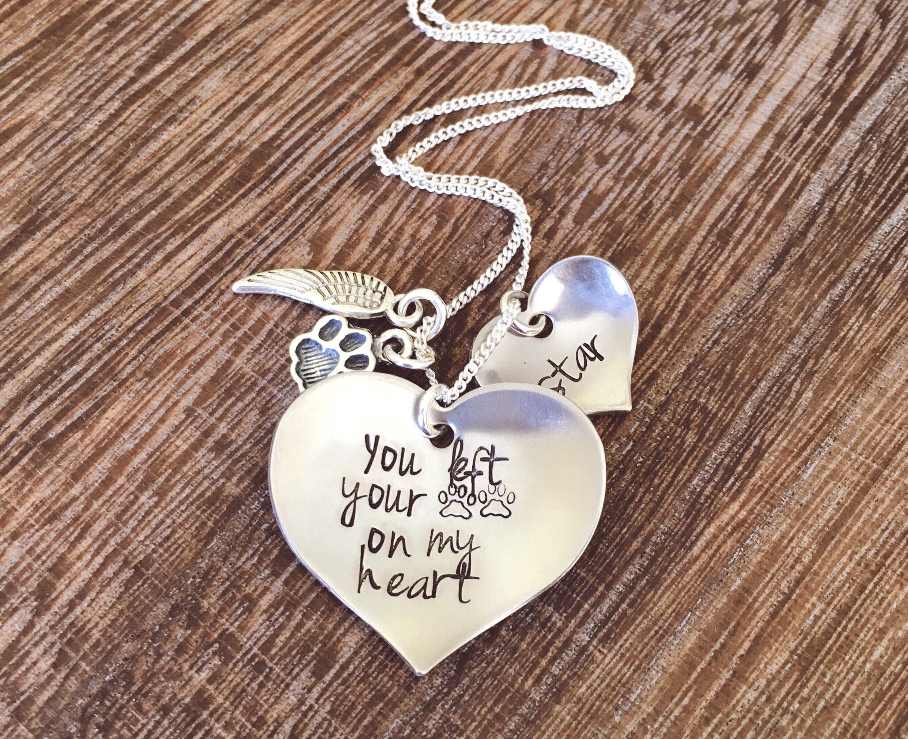 Personalized pet memorial necklace dog jewelry dog memorial