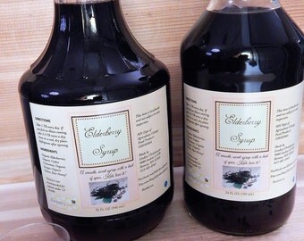Organic Elderberry Syrup/Cold and Flu/Immunity Booster/Sickness