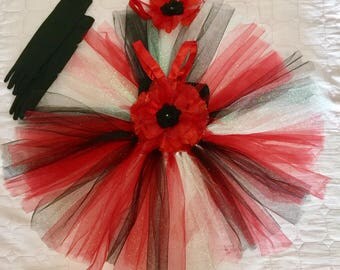 Red and black Tutu dress