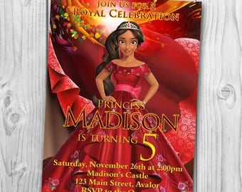 Elena of Avalor Invitation - Elena of Avalor Birthday Party Invitation - Elena of Avalor Printables - Elena of Avalor Invites