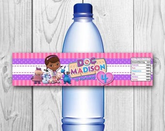 Doc McStuffins Bottle Labels - Doc McStuffins Birthday Party - Doc McStuffins Printables - Doc McStuffins Water Label