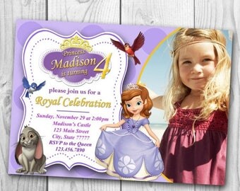Sofia the first Invitation - Princess Sofia Birthday Party Invitation - Sofia the first Printable - Princess Sofia Invites