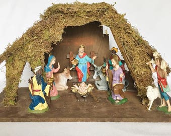 Rustic Wood Nativity Stable Christmas Stable Nativity