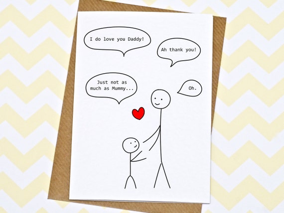 Father's Day Card Funny Fathers's Day Card I Love