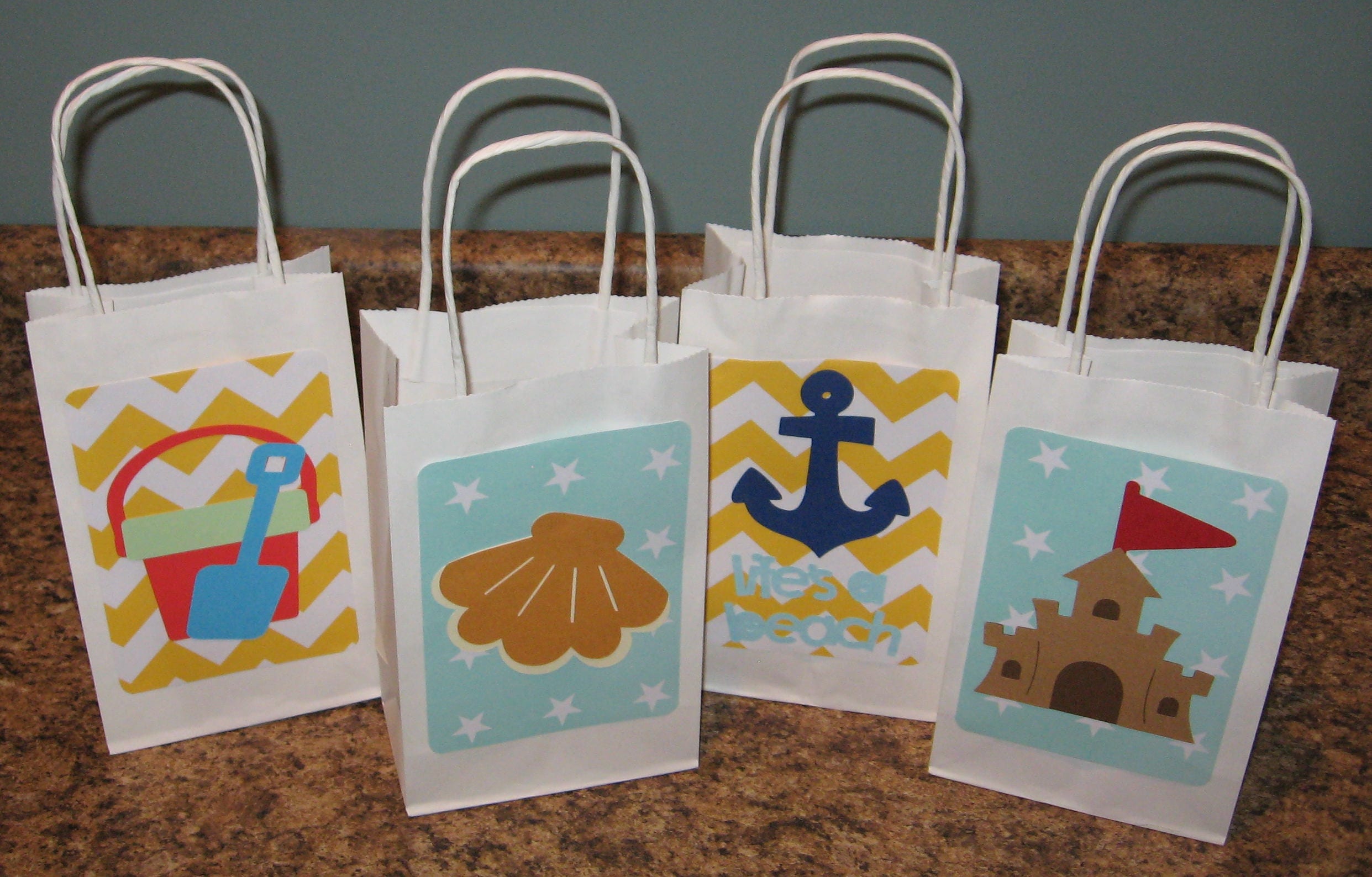 Beach Party Gift Bags Set of 12