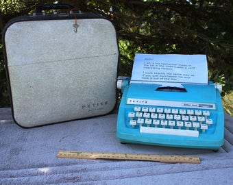 1960's Petite Toy Typewriter and Case..Historic!