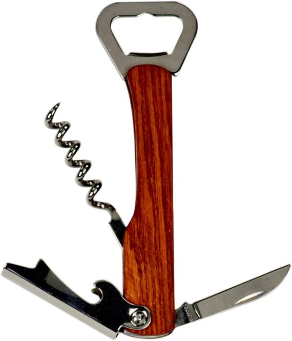Personalized Wooden Bottle Opener & Wine Corkscrew