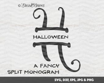 Halloween Split Monogram Svg, Split Letter Monogram, Split Font Svg, Split Alphabet Svg, Split Svg, Cricut or Silhouette, Letters SVDL010