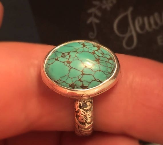 Natural Turquoise Ring/Handmade Turquoise Ring/Turquoise