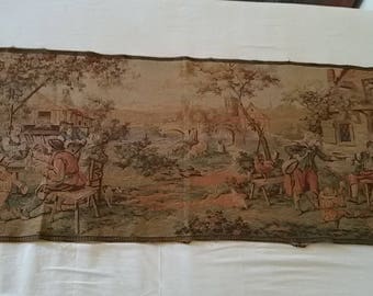 Vintage tapestry scene bucolic/french vintage tapestry, french country / romantic Scene