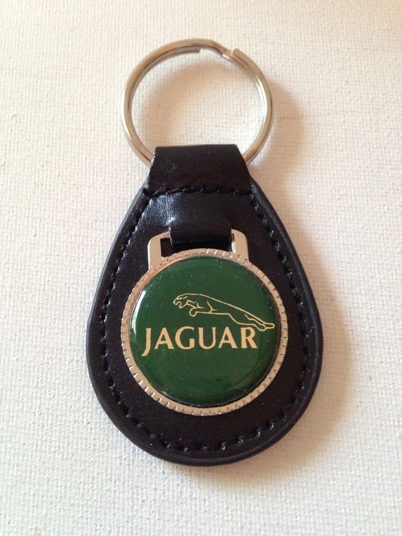 Jaguar Keychain Black Leather Key Chain