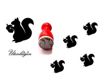 Stamp squirrel with acorn Ø 12 mm, rubber stamp