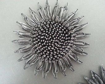GRANDE FLEUR TOURNESOL En Paille Noire