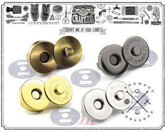 10 Sets 18 mm Heavy Duty Magnetic Snaps Closure Button Strong Force Clasps Premium Quality