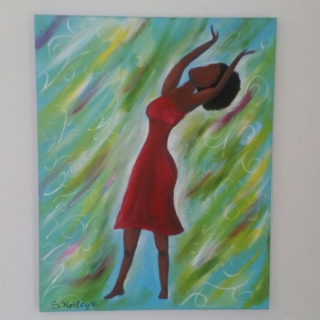 Black art for your home...with a colorful twist. by TheArtofSharon