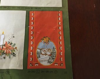 Eva Rosenstand Clara Waever Kit 23-250 Christmas Runner Kit Partial Finished Started 42 cm x 110 cm