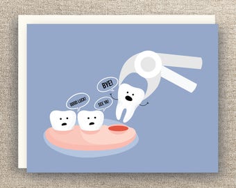 Wisdom Teeth Card - Dental Surgery Card - Get Well Soon Card - Tooth Pulled Card - Dentist Card - Get Well Card