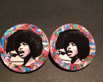 Angela Davis Post Earrings